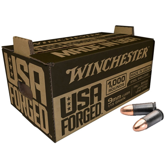 WIN USA FORGED 9MM 115GR FMJ 1000/1 - Ammunition